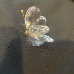 Swarovski Crystal Butterfly Figurine - Glass with Gold Accents. Art No. 7667
